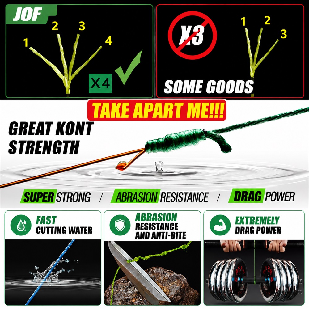 JOF 4X Örgülü PE Balıkçılık İp - Fish Finder Cable incelemesi ve fiyatı